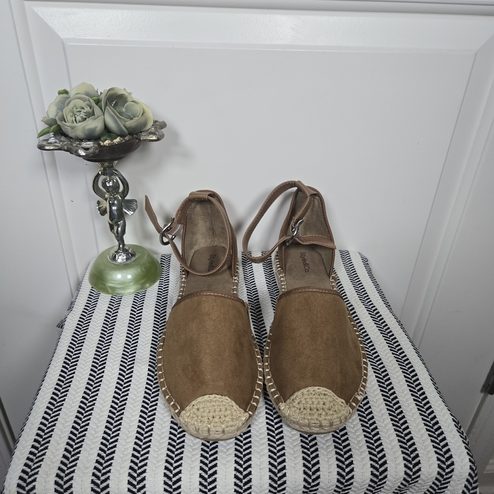 Style & Co. Tan Espadrille Wedge Sandals